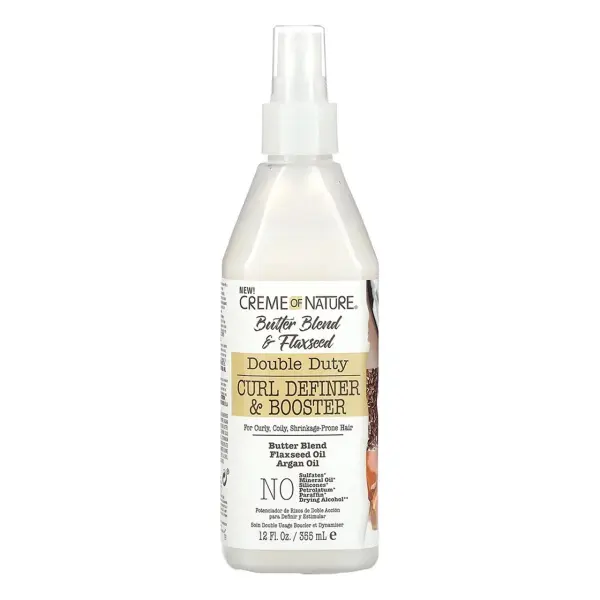 Crème of Nature Butter Blend & Flaxseed Double Duty Curl Definer & Booster – Crème Définissante & Booster de Boucles