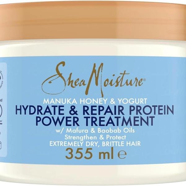 SheaMoisture Manuka Honey & Yogurt Hydrate & Repair Protein Power Treatment – Soin Protéiné Hydratant & Réparateur