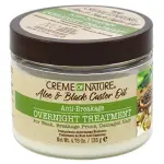 Crème of Nature Aloe & Black Castor Oil Overnight Treatment – Soin de Nuit Hydratant & Réparateur