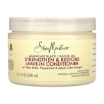 SheaMoisture Jamaican Black Castor Oil Strengthen & Restore Leave-In Conditioner – Soin Sans Rinçage Fortifiant & Réparateur