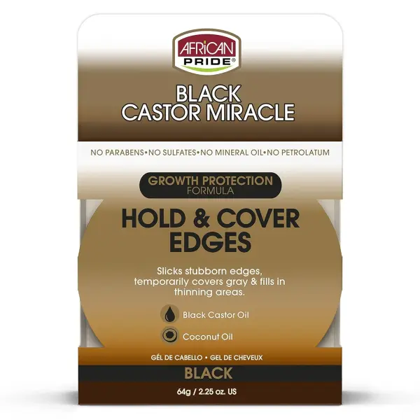 African Black Castor Miracle Hold & Cover Edges – Gel Fixant & Correcteur pour les Contours