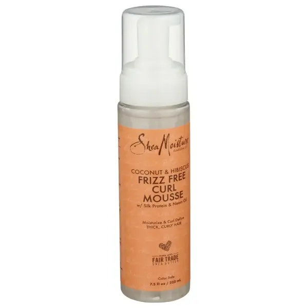 SheaMoisture Coconut & Hibiscus Frizz-Free Curl Mousse – Mousse Définissante Anti-Frisottis