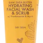 SheaMoisture Raw Shea Butter Hydrating Facial Wash & Scrub – Nettoyant & Exfoliant Visage Hydratant