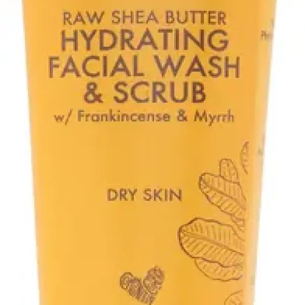 SheaMoisture Raw Shea Butter Hydrating Facial Wash & Scrub – Nettoyant & Exfoliant Visage Hydratant