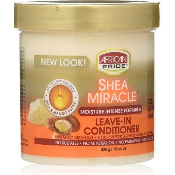 African Pride Shea Miracle Leave-In Conditioner – Soin Sans Rinçage Hydratant & Nourrissant