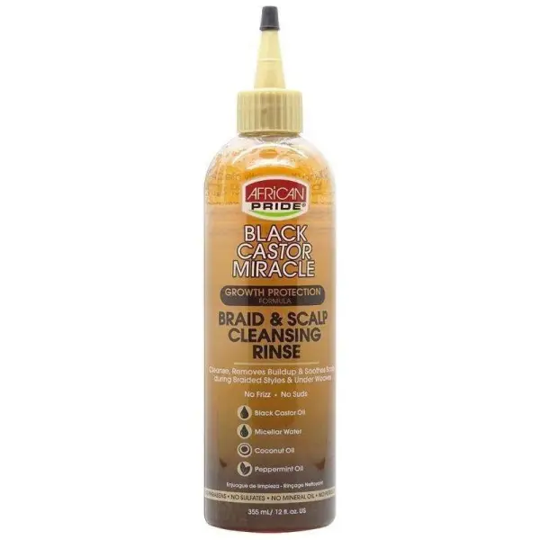 African Black Castor Miracle Braid & Scalp Cleansing Rinse – Rinçage Nettoyant pour Tresses & Cuir Chevelu