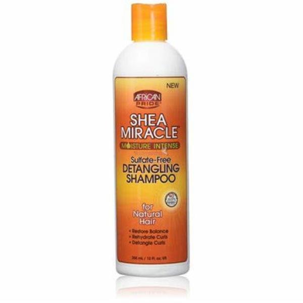 African Pride Shea Miracle Sulfate-Free Detangling Shampoo – Shampooing Démêlant Sans Sulfates au Beurre de Karité