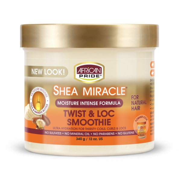 African Pride Shea Miracle Twist & Lock Smoothie – Crème Hydratante & Définissante pour Twists & Locks