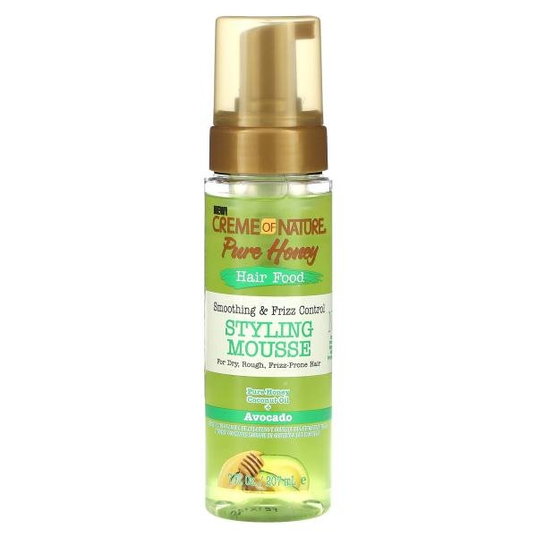 Crème of Nature Pure Honey Hair Food Styling Mousse – Mousse Coiffante Hydratante & Nourrissante
