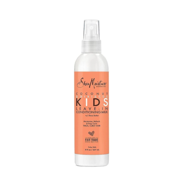 SheaMoisture Coconut & Hibiscus Kids Leave-In Conditioning Milk – Lait Après-Shampooing Sans Rinçage pour Enfants