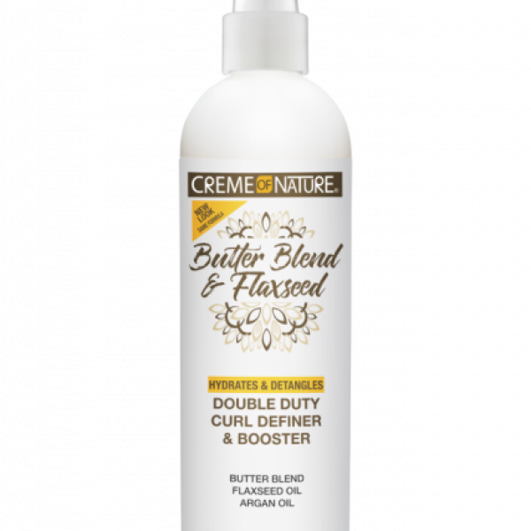 Crème of Nature Butter Blend & Flaxseed Double Duty Curl Definer & Booster – Crème Définissante & Booster de Boucles