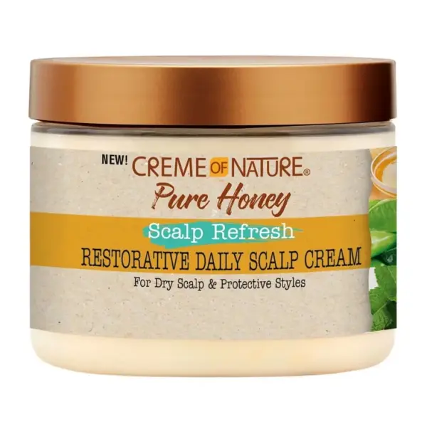 Crème of Nature Pure Honey Scalp Refresh Restorative Daily Scalp Cream – Crème Quotidienne Revitalisante pour le Cuir Chevelu