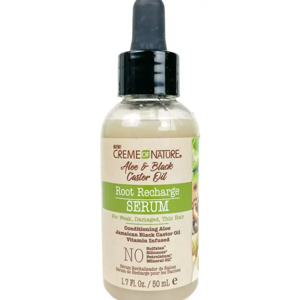 Crème of Nature Aloe & Black Castor Oil Root Recharge Serum – Sérum Revitalisant pour les Racines & le Cuir Chevelu