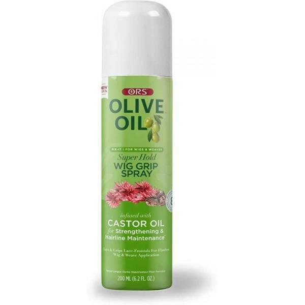 ORS Olive Oil Wig Grip Spray Castor Oil – Spray Fixateur pour Perruques à l’Huile de Ricin