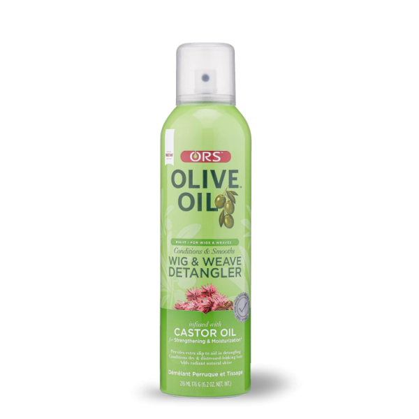 ORS Olive Oil Wig & Weave Detangler Castor Oil – Spray Démêlant pour Perruques & Extensions