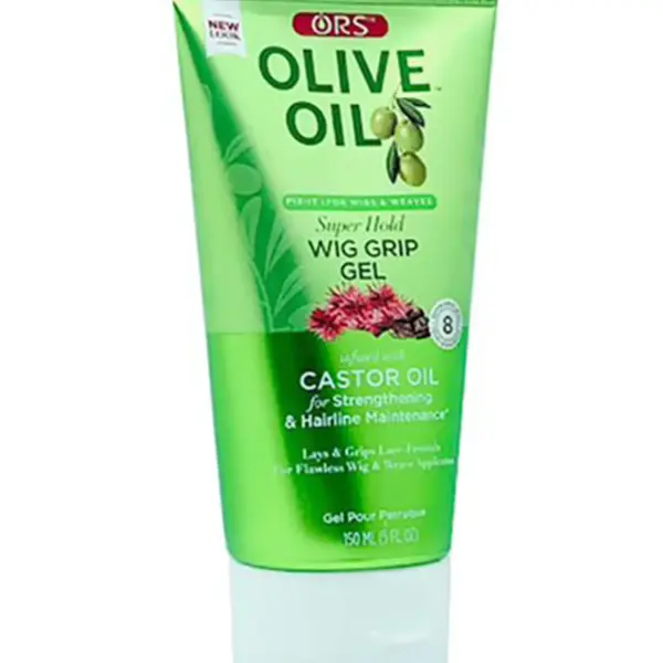 ORS Olive Oil Super Hold Wig Grip Gel Castor Oil – Gel Fixateur pour Perruques à Tenue Extra Forte