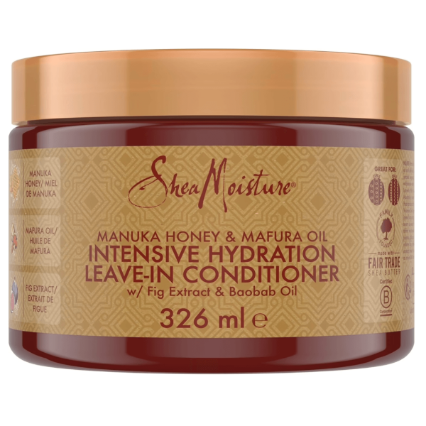 SheaMoisture Manuka Honey & Mafura Oil Intensive Hydration Leave-In Conditioner – Soin Sans Rinçage Hydratation Intense