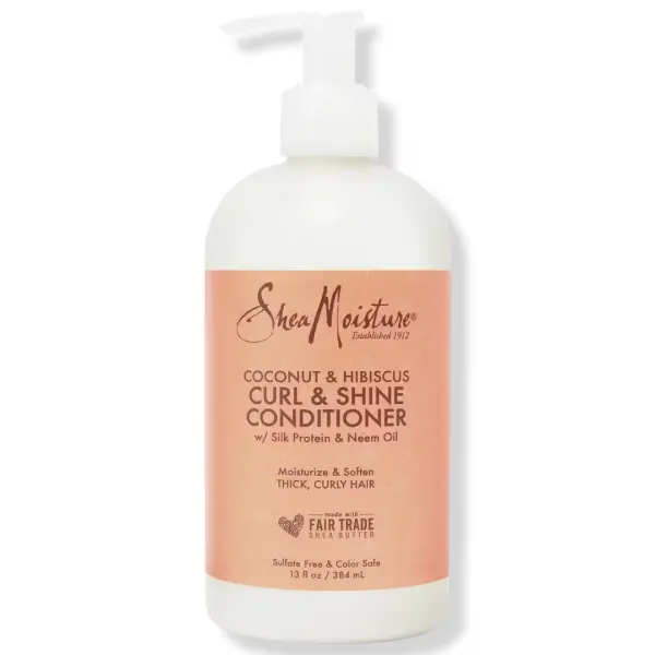 SheaMoisture Coconut & Hibiscus Curl & Shine Conditioner – Après-Shampooing Hydratant & Définissant