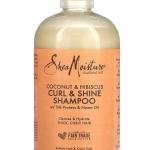 SheaMoisture Coconut & Hibiscus Curl & Shine Shampoo – Shampooing Hydratant & Éclat pour Boucles