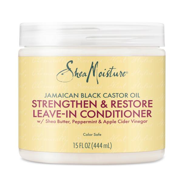 SheaMoisture Après-Shampoing Sans Rinçage Fortifiant à l’Huile de Ricin Noire de Jamaïque – 440 ml