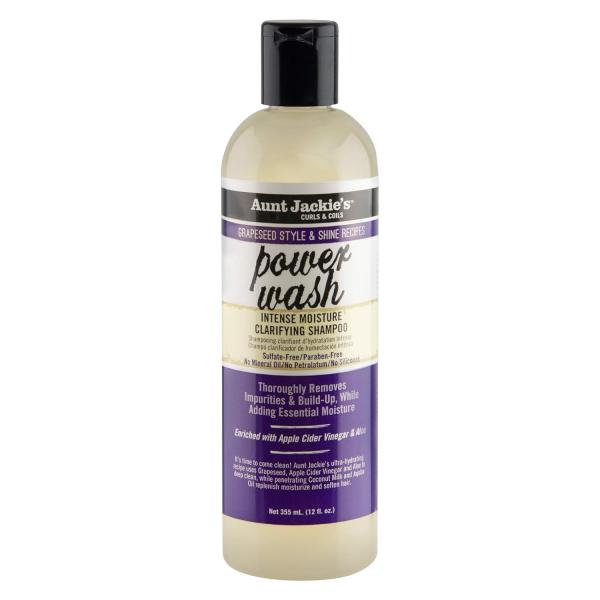 Aunt Jackie's Power Wash Shampooing Clarifiant Hydratant 355 ml
