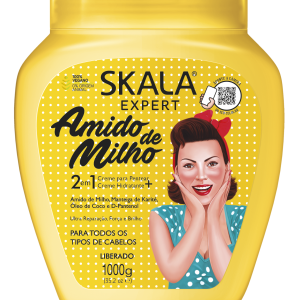 Skala Amido de Skala Amido de Milho Masque Ultra Hydratant pour Cheveux Secs et Abîmés
